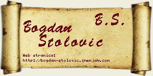 Bogdan Stolović vizit kartica